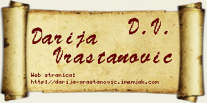 Darija Vraštanović vizit kartica